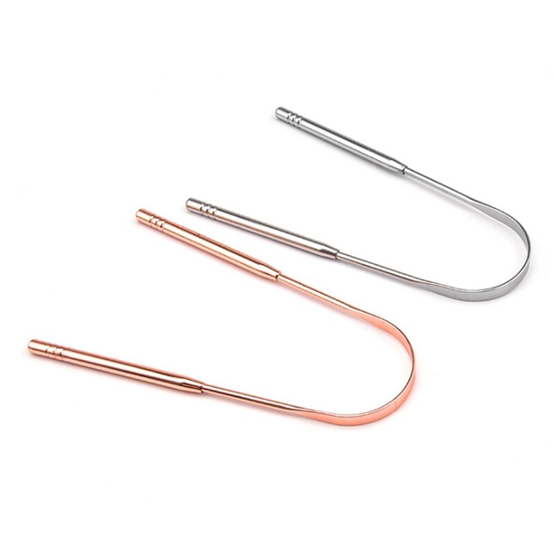 3Pcs Edelstahl Zunge Reiniger Metall Zunge Schaber Oral Reinigung für Entfernen Fleck zu Frischer Atem