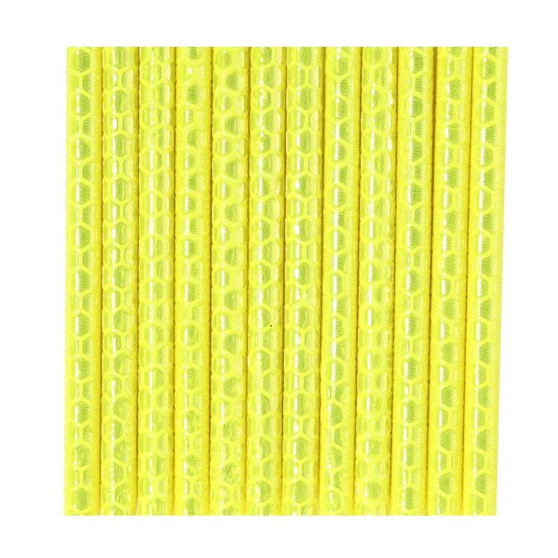 12 pçs/set Refletores Da Bicicleta Da Bicicleta Ciclismo Raios Da Roda Luz de Aviso de Segurança de Enchimento da Meia Faixa de Ferramentas Da Bicicleta Refletor: YELLOW