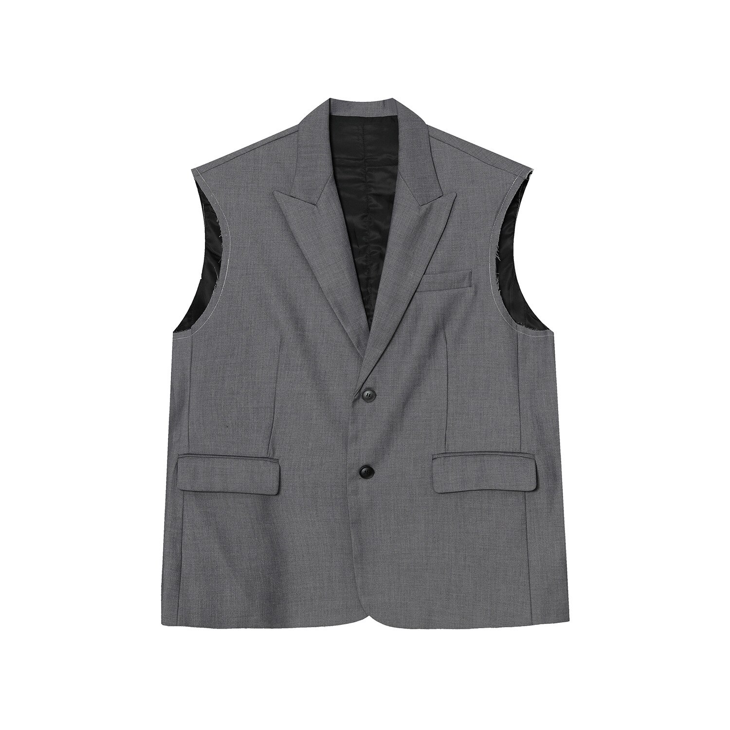 Iefb Herenkleding Lente Causale Pak Vest Koreaanse Mode Ins Losse Casual Vest Met Pocket Grey Mouwloze y5400: Gray / XL