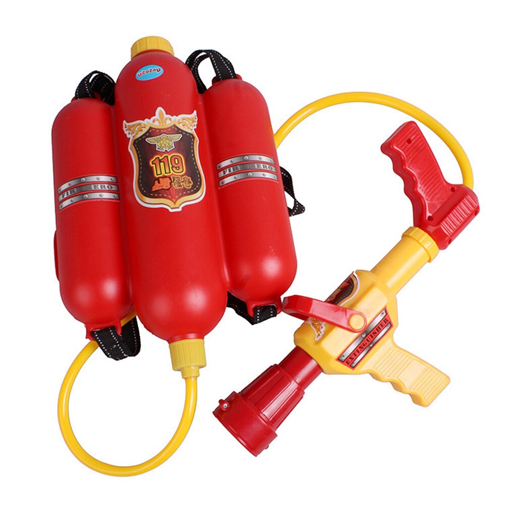 Fireman Cosplay Backpack Water Spray Nozzle Extinguisher Outdoor Sports Kids Toy