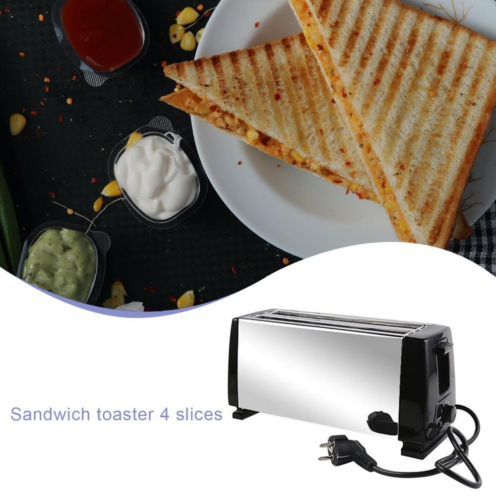 1 Pcs METALICA 2 slots toast Sandwich Toaster 4 Slices Multi-function Breakfast Machine Toaster Home Sandwich Toaster