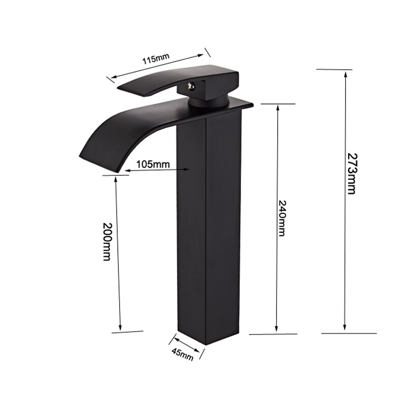 Rozin Cold Basin Faucet Waterfall Bathroom Vanity Basin Faucet Single Lever Chrome Brass And Cold Basin Wash Taps