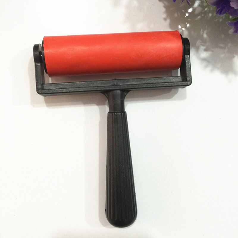 Rullo di gomma per stampa da 10cm progetti artigianali per Brayer morbido strumenti per inchiostro e stampaggio rulli di stampa utensile manuale per costruzione