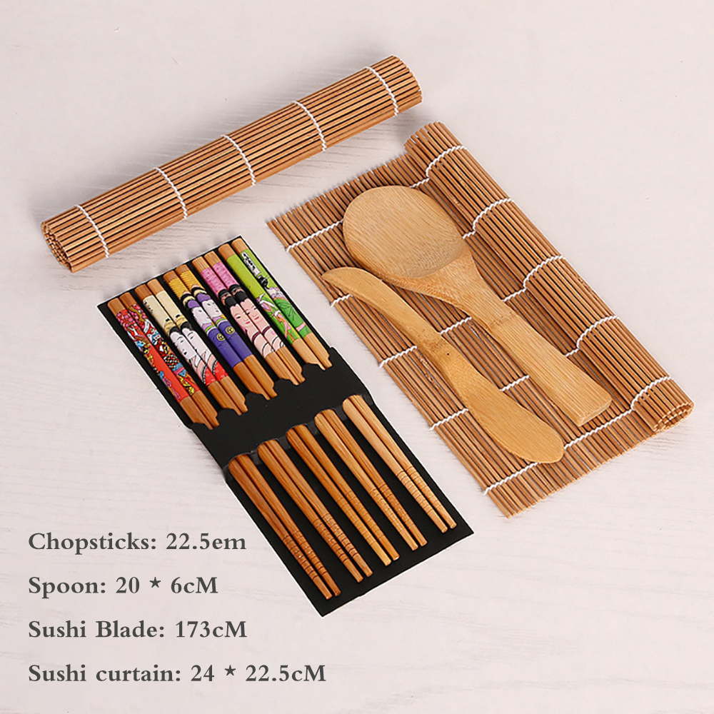 Juego de utensilios de cocina para hacer Sushi, molde de arroz, cocina, Kit de herramienta de fabricación de Sushi, molde para Sushi, conjunto de utensilios para cocina para Sushi, 1 Juego