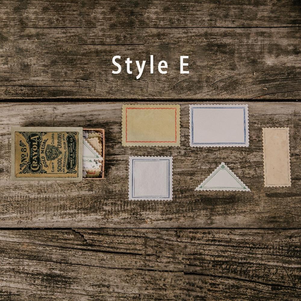 Mr.paper 50 st 8 mönster gamla etiketter skrivbara dekorativa vanligt ark deco klistermärken scrapbooking bullet journal brevpapper klistermärken: E