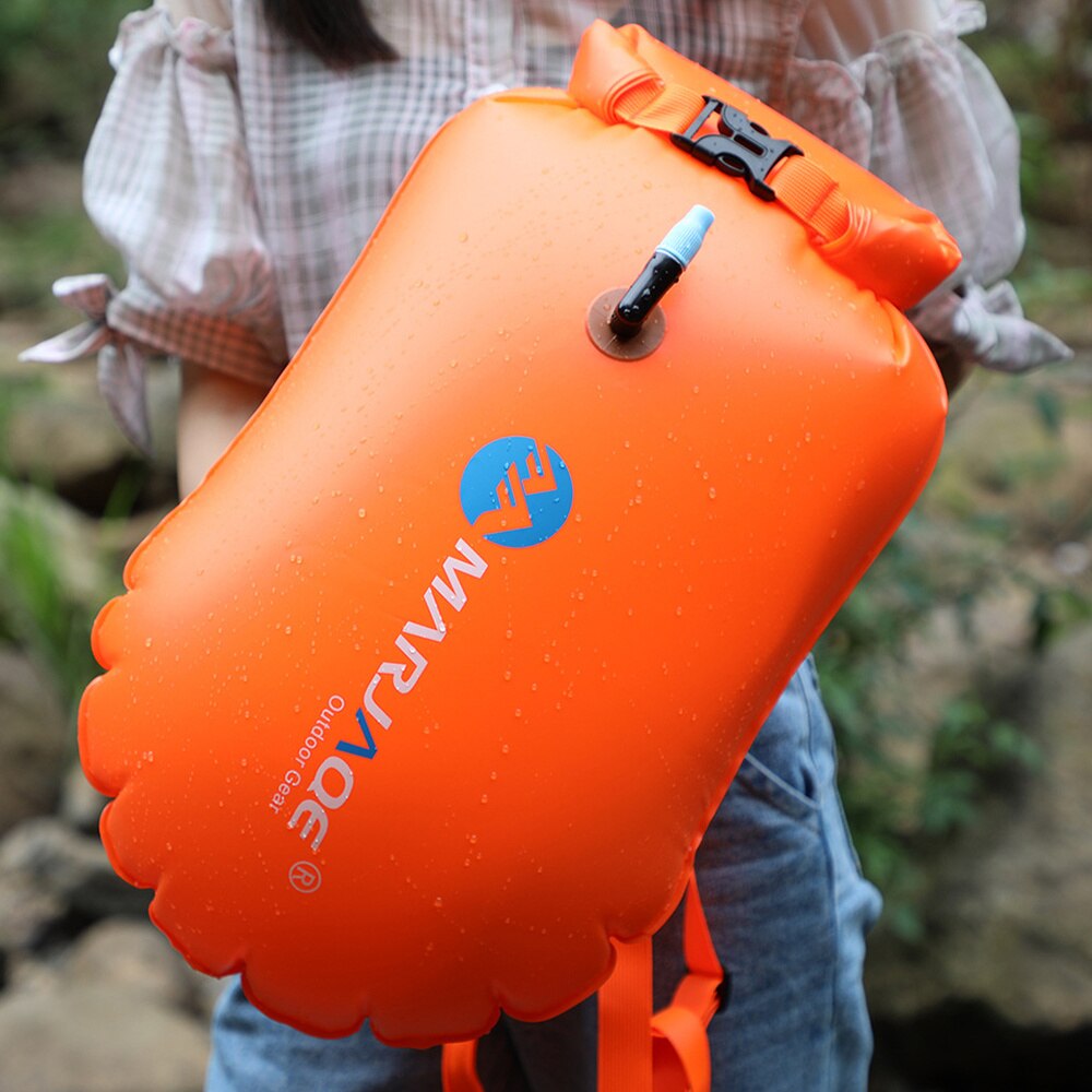 20l dicke, wasserdichte pvc-ausrüstungstaschen, aufblasbare schwimmhilfen für outdoor-sportarten wie bootfahren, kajakfahren, angeln, rafting, schwimmen und camping.