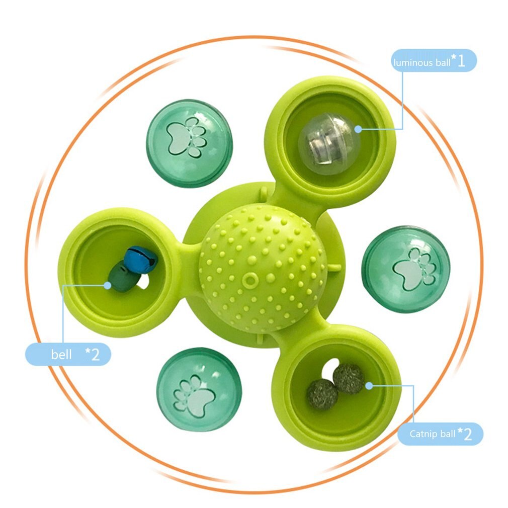 Pet Toy Interactive Cat Puzzle Training Rotary Table Ball Mill Rotating Cat Toys Cat Games Cat Supplies Cat windmill