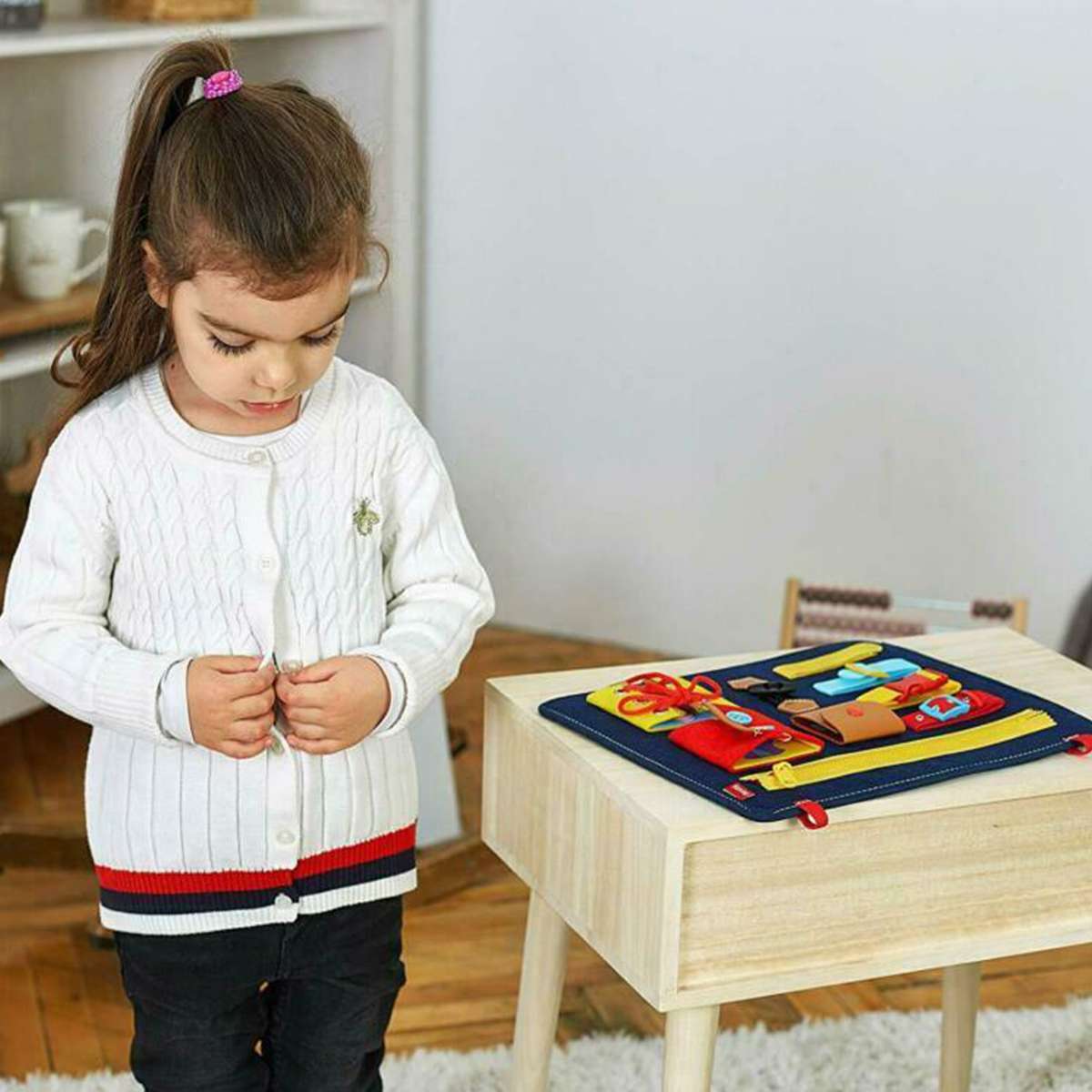 Baby speelgoed viltbord kinderen kleuterschool educatief speelgoed leren kleding dragen gesp educatief speelgoed 1-5 jaar oud