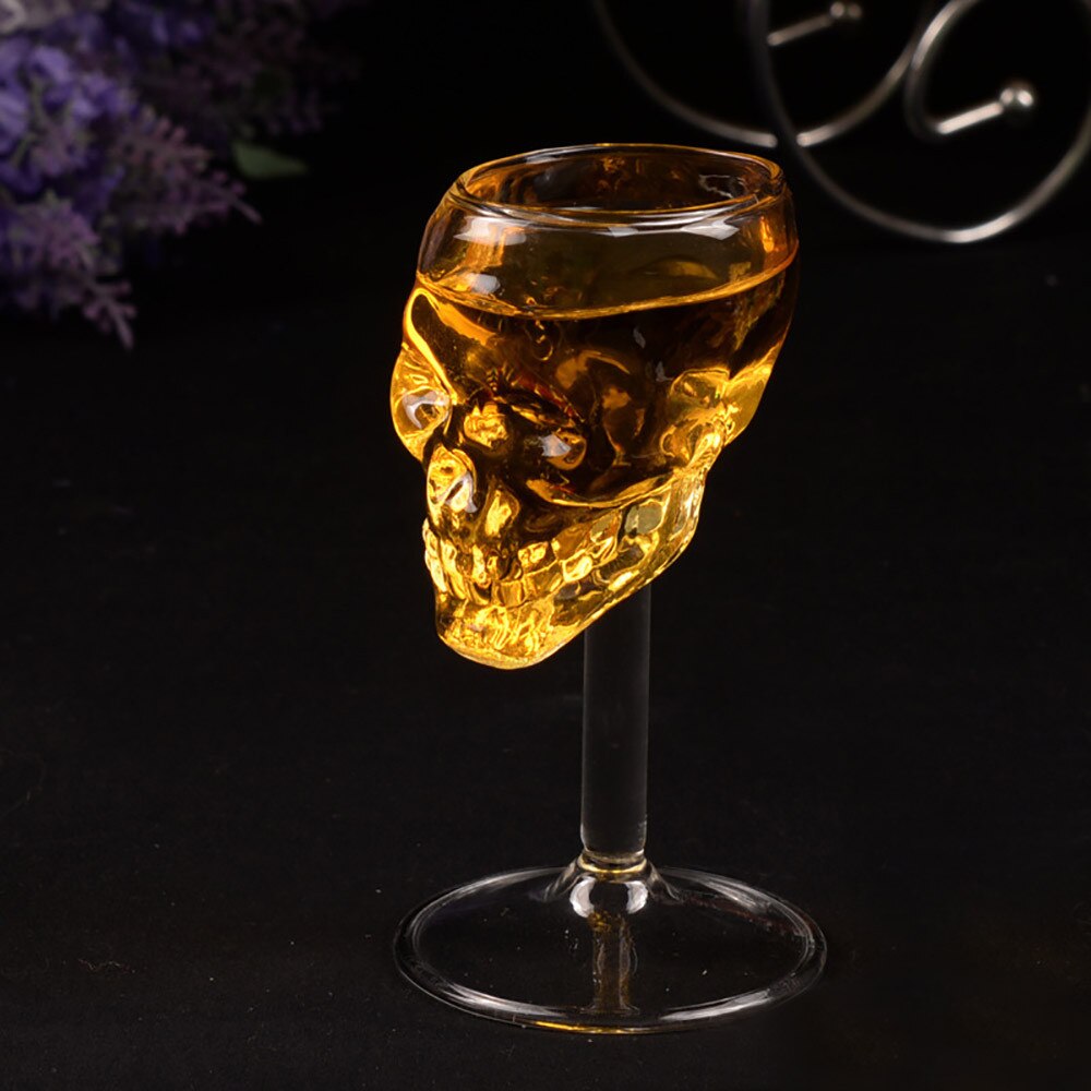 Creatieve Twee manieren Shot Transparante Kristallen Schedel Hoofd Glas Cup Voor Whiskey Glas Thee Cup Bar Home Decoratie Drinkware