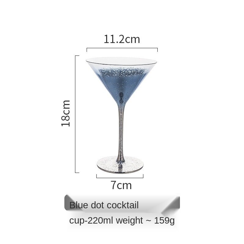 Sterrenhemel Rode Wijn Glas Loodvrij Netto Rood Glas Home Champagne Glas Cocktail Glazen Beker Glas Koffie cup: D-blue 220ml-1pc