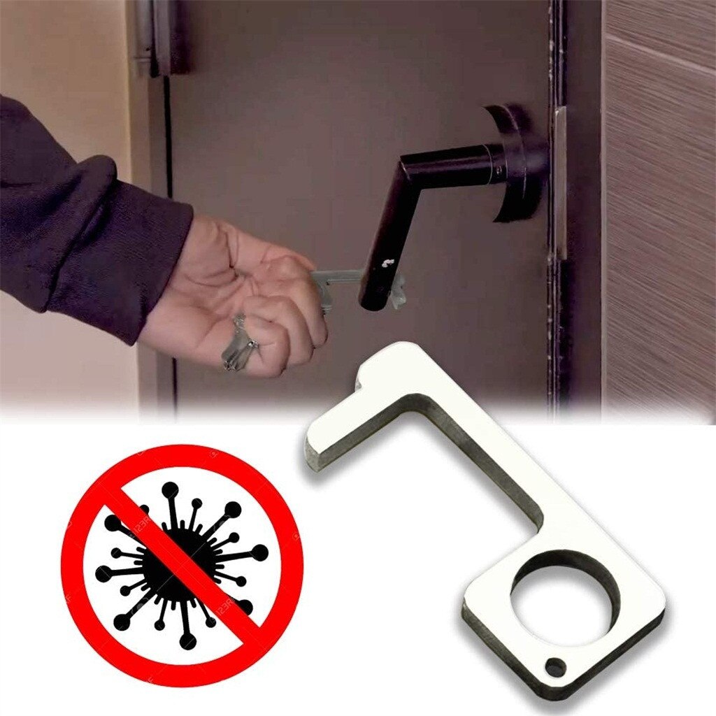 Ascensore Apriporta Pulsante Senza Contatto Strumento di Sicurezza Porta Maniglia in Ottone Chiave di Sicurezza Presa Isolamento di Protezione no-tocco con dispositivo di Apertura