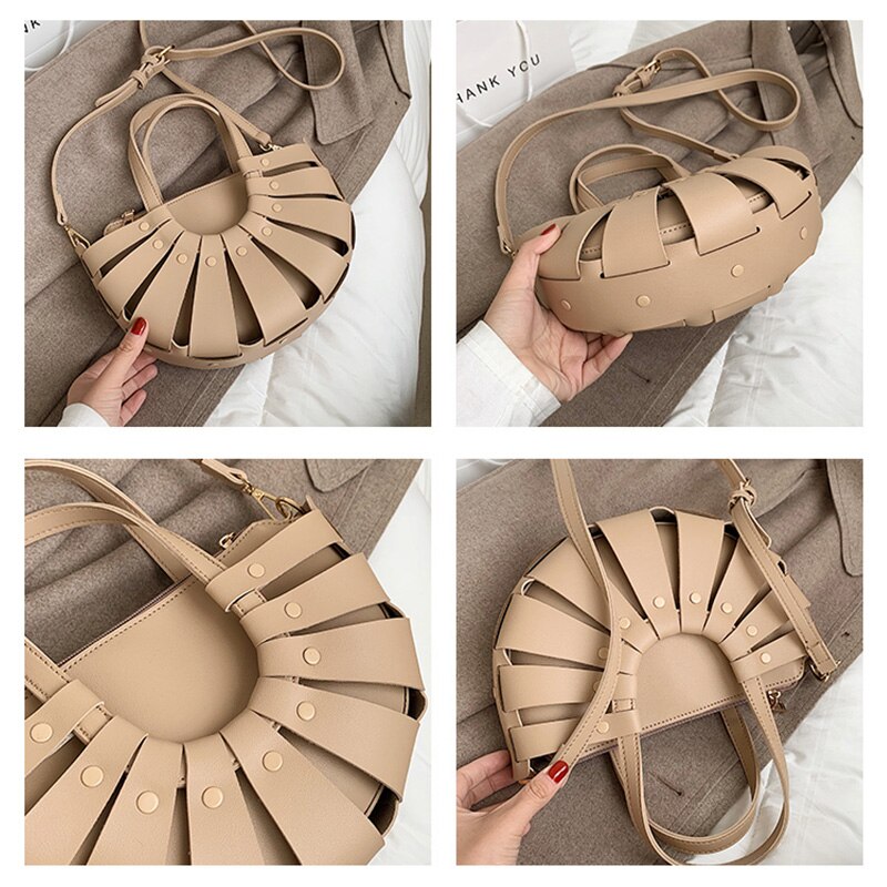 Atli Halve Cirkel Kleine Pu Lederen Crossbody Tassen Voor Vrouwen Trend Vrouwen Branded Trending Schouder Handtassen Tote