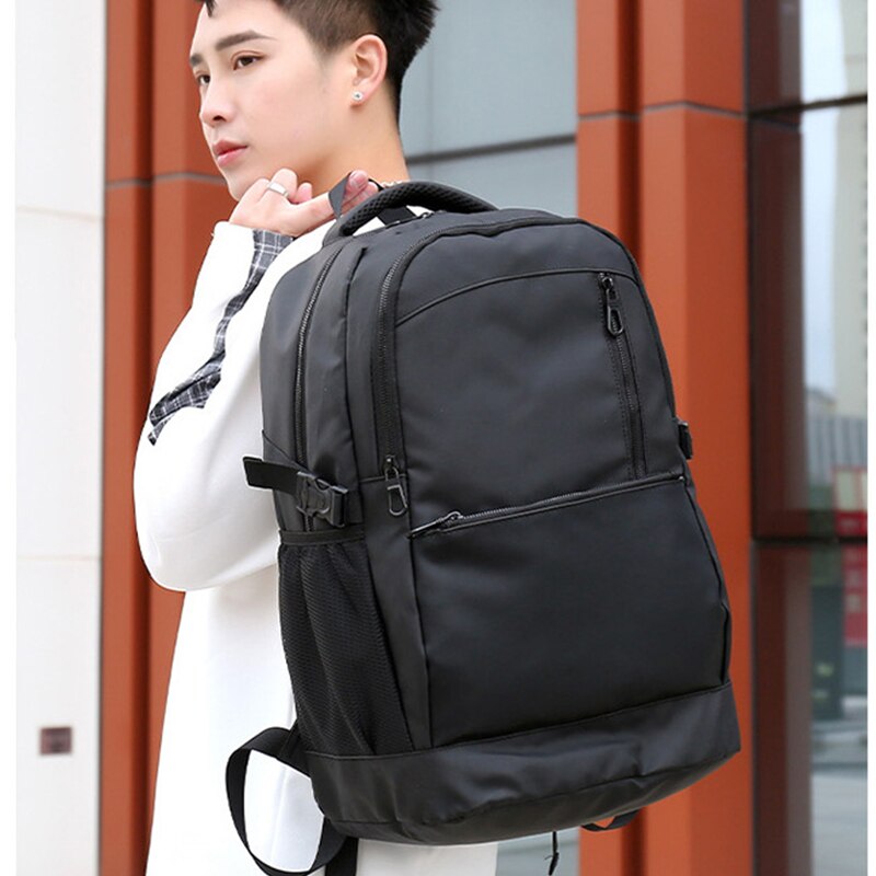 Large Capacity Men Backpack Laptop Black Casual University Student School Backpack