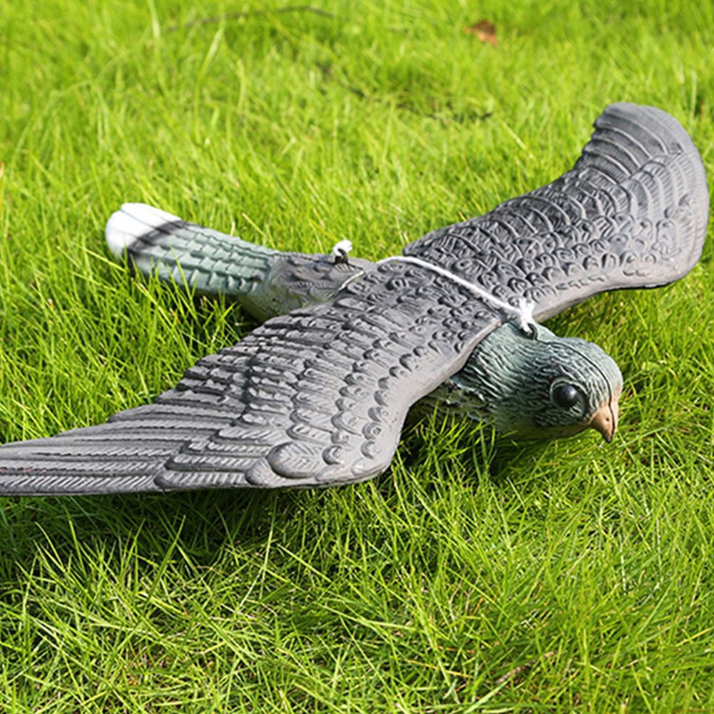Realistic Flying Bird Hawk Pigeon Decoy Garden Pest Control Scarer Ornament