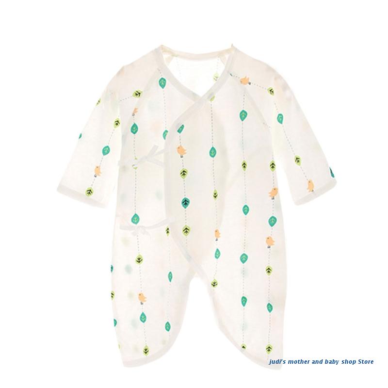 100% Natuurlijke Organische Katoen Meisje Jumpsuits Voor Baby Kids Romper Jumpsuit Peuter Broek 0-2 Jaar, zacht En Ademend 67JC: Green leaf bird / 59