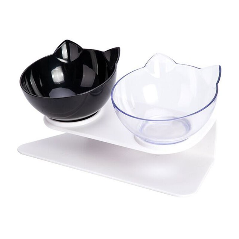 Bol à chien Double bol pour chat antidérapant avec support pour animaux de compagnie bol à eau pour chat nourriture pour chats bols pour animaux de compagnie pour chiens fournitures de produits d'alimentation