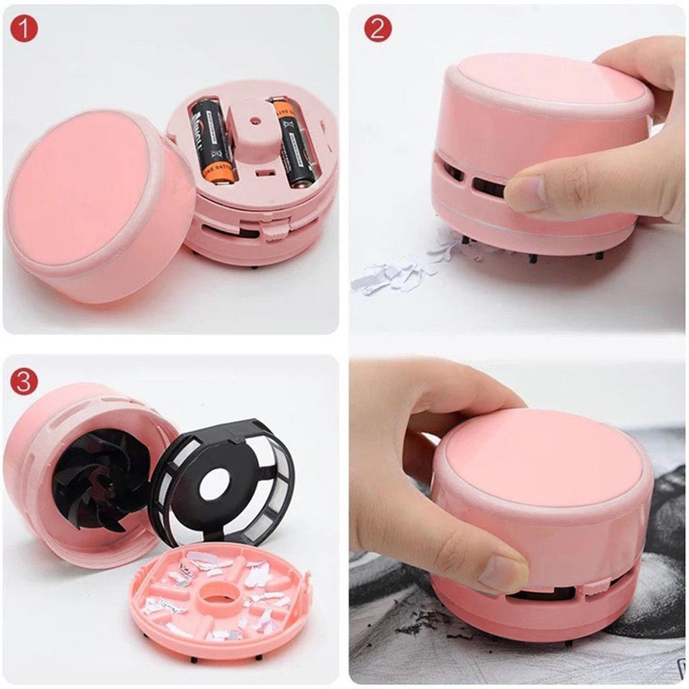 Mini aspirateur multifonctionnel Portable bureau à piles Auto nettoyeur meubles balayeuse de poussière pour le bureau à domicile