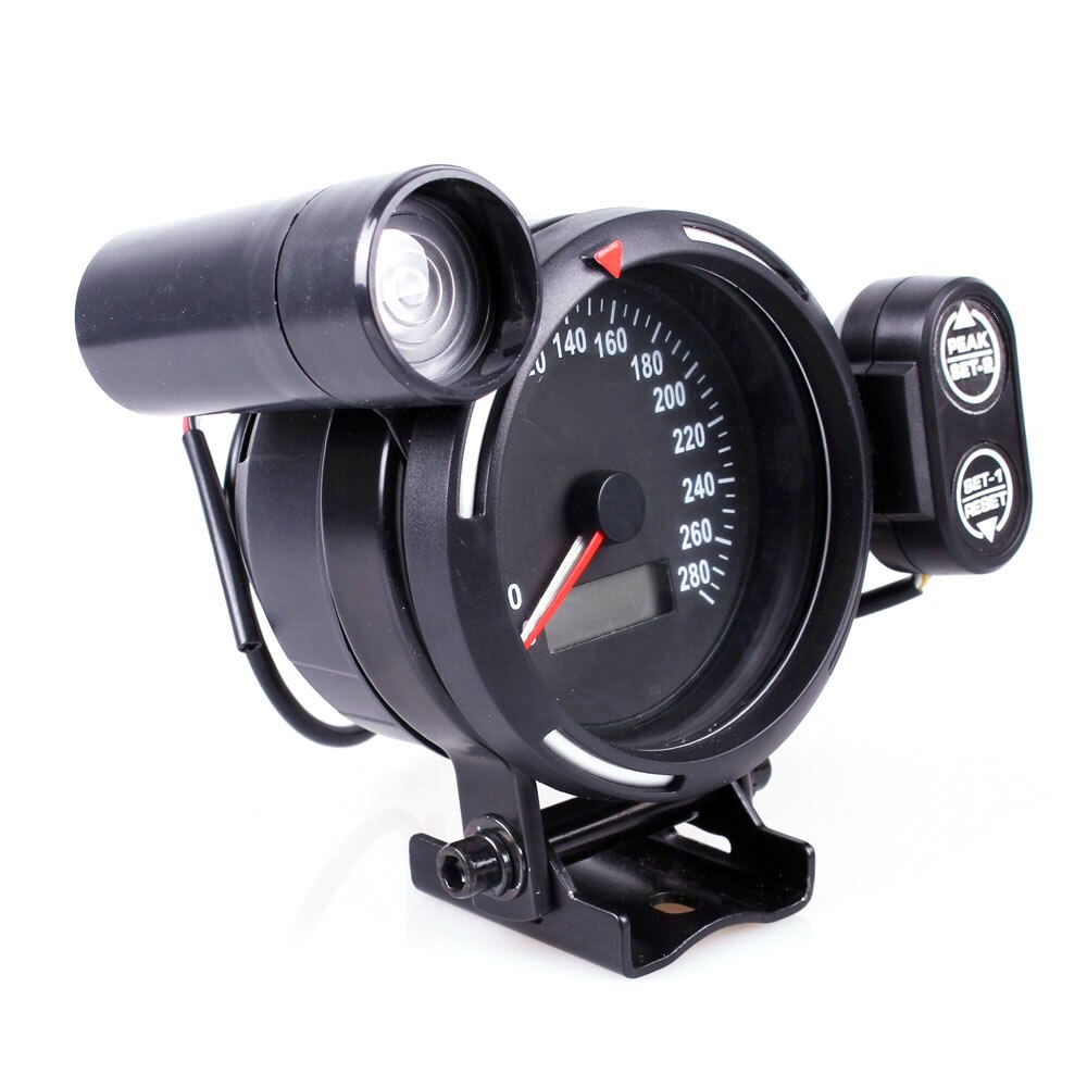 Blue And Red LED 80MM MPH Gauge Speedometer Odometer Car With Red Shift Light MPH Auto Gauge