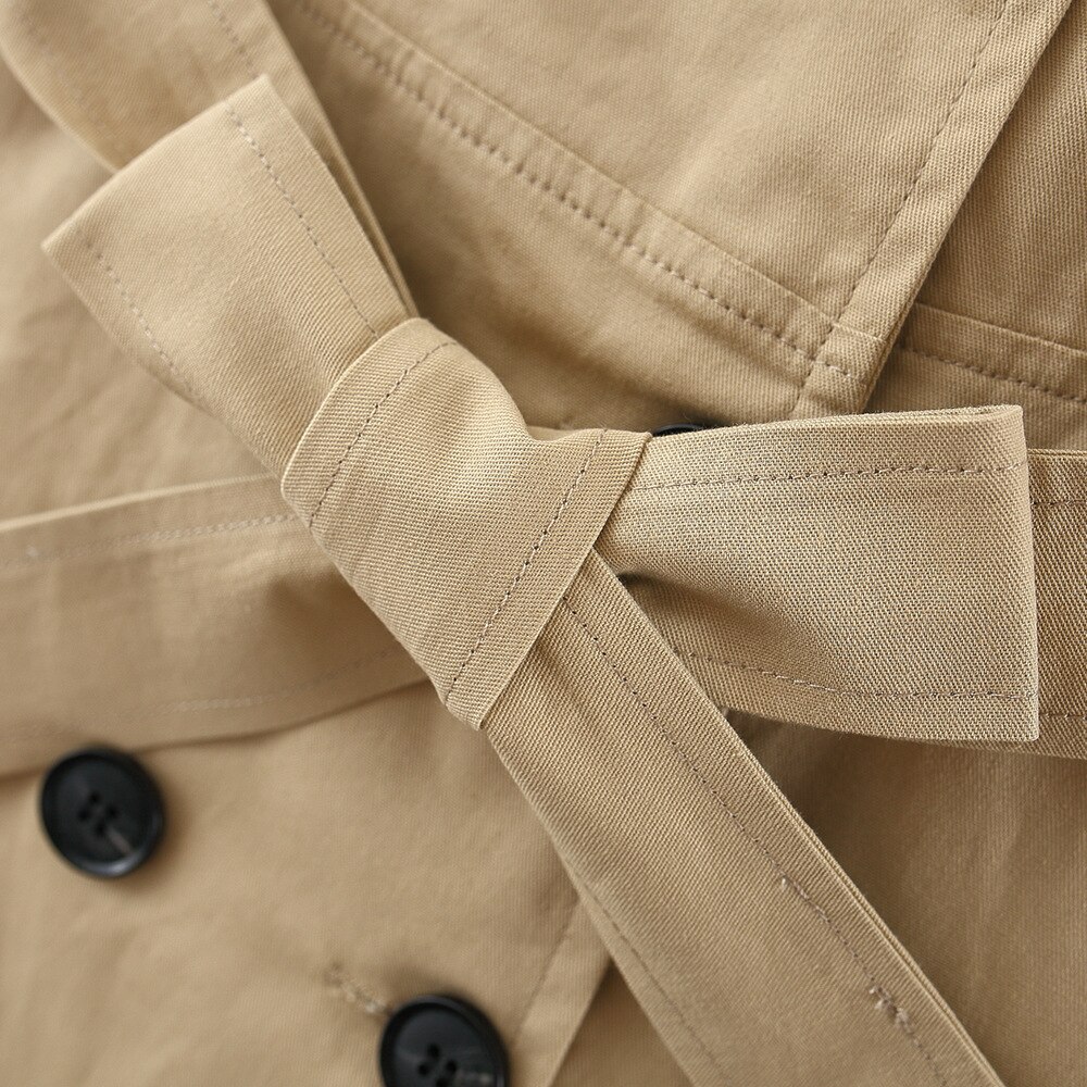 Manteau coupe-vent à ceinture pour fille et enfant, printemps et automne