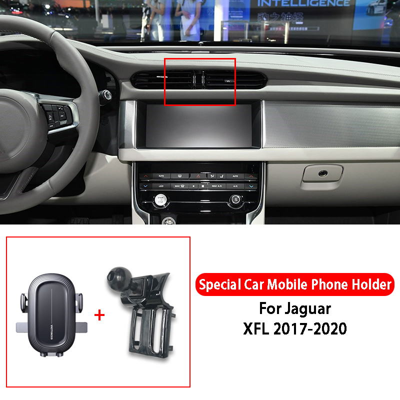 For Jaguar XF XFL F-Pace E-Pace Car Mobile Phone Holder Gravity Navigation Special Bracket GPS Support Car Styling Accessories: Blue