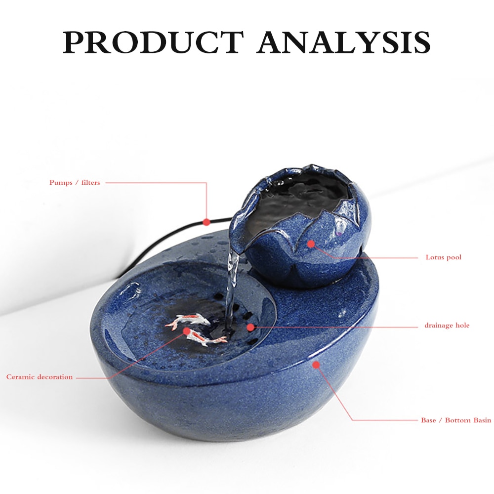 Pet Automatic Circulation Water Dispenser Pet Supplies Lotus Flower Shape Fountain Water Basin Drinker For Cat Dog