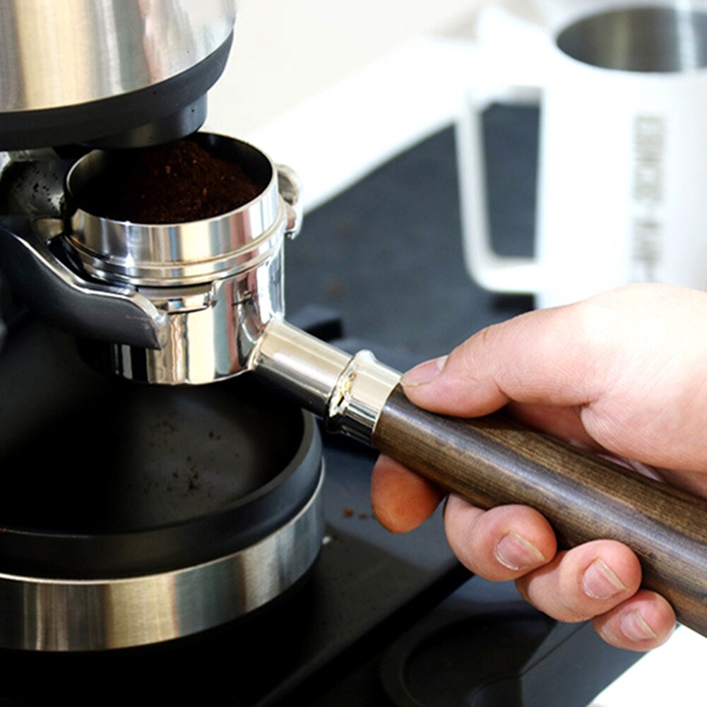 Træhåndtag filternet 54mm kaffe espressomaskine portafilter filterkurv til breville 870/875/808 mesh filter kaffegrej