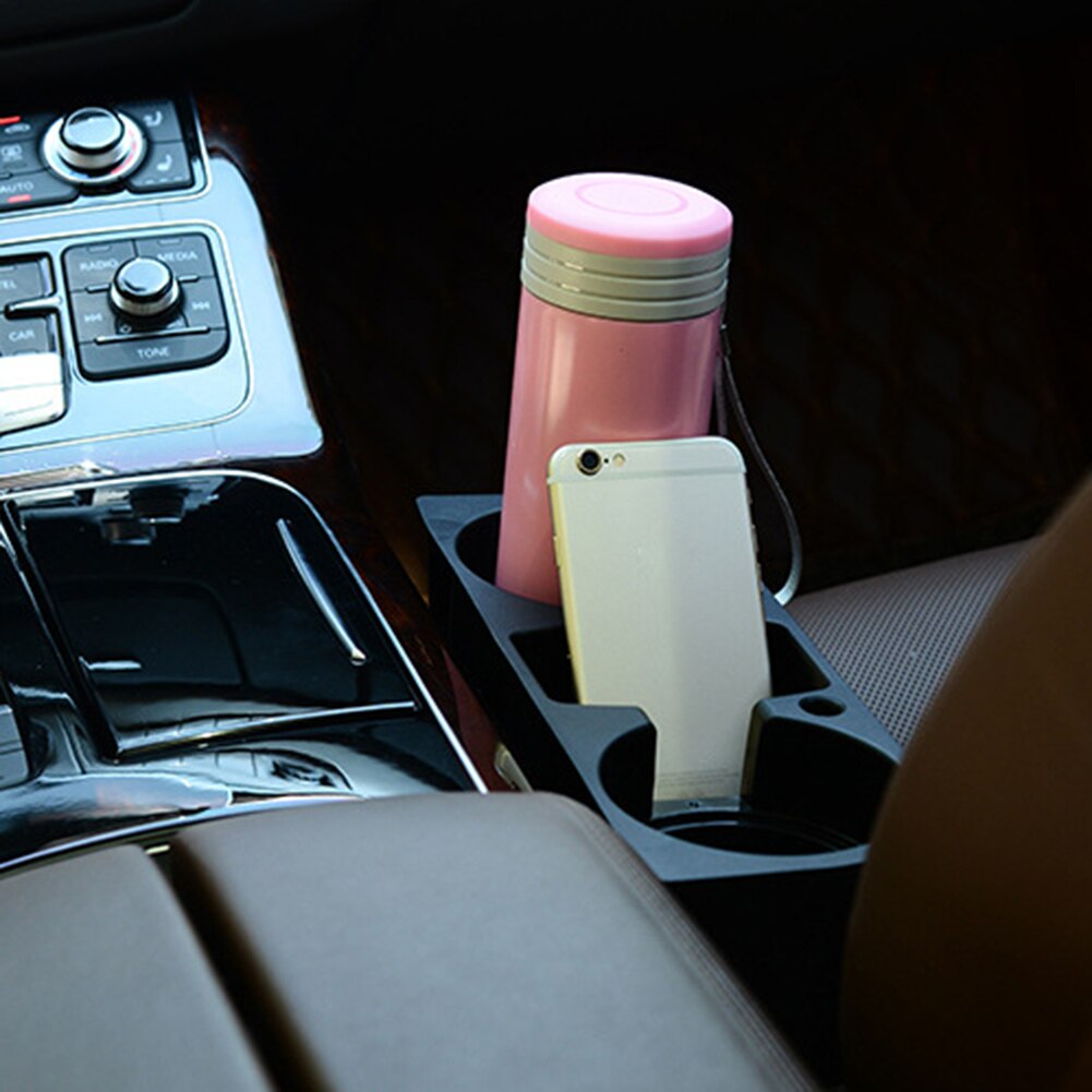 Auto Bekerhouder Auto Seat Naad 2-Cup Holder Drink Fles Kan Telefoon Sleutel Opslag Houder Stand Organizer Auto accessoires Styling