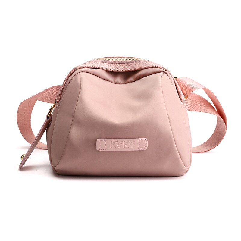 neue Luxus Handtaschen Frauen Nylon Taschen Kleine Hülse Schulter Tasche Umhängetaschen Reise Freizeit Teenager Paket: Rosa