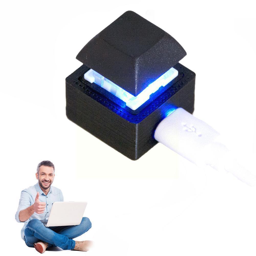 One Key USB Single Keyboard Mechanical Axis Wired Enter Cut Password Switch Desktop Keyboard Shortcut Custom Screen D4S7