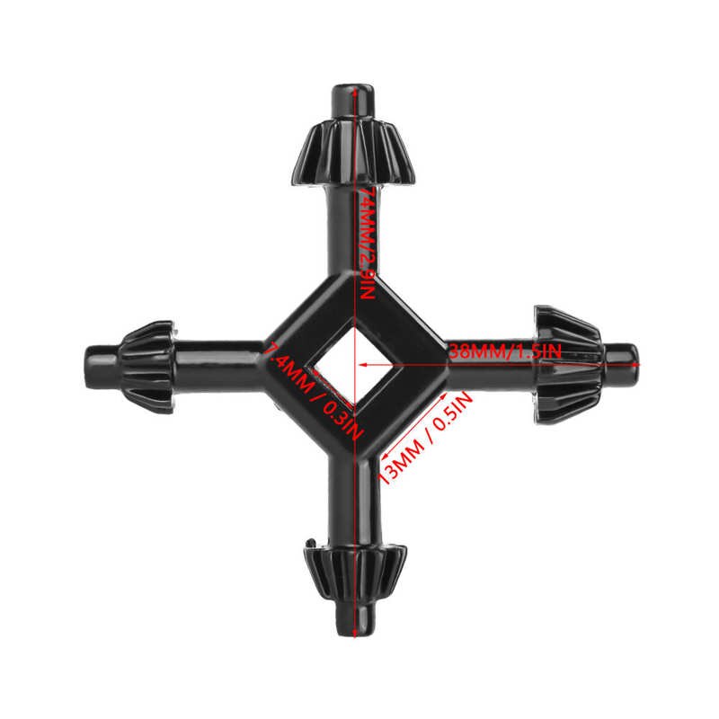 4 in 1 Drill Chuck Key 4 Way Drill Press Chuck Dey 3/8" 1/2" Chucks Universal Combination Hand Tool Accessories