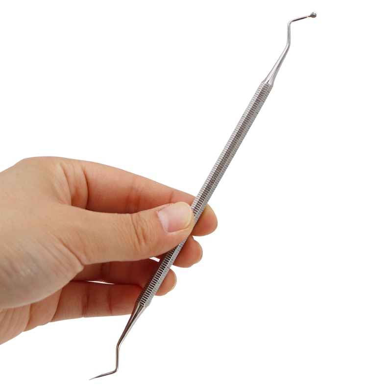 1pc tandköttsindragningssnöre förpackare i rostfritt stål tandköttsavskiljare dental scaler instrument med dubbla ändar a# runt huvud