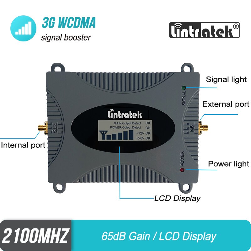 LCD 3G 2100 ripetitore di segnale celulare WCDMA UMTS cellulare Booster amplificatore dati tipo SMA per europa Asia brasile nuova zelanda #4