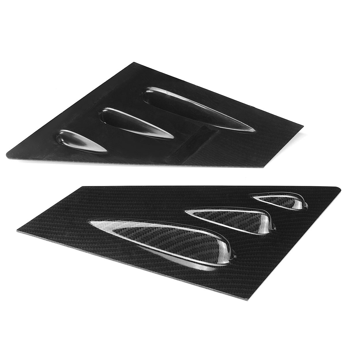 2x con apariencia de fibra de carbono ventana delantera de automóvil rejilla de ventilación lateral para Subaru WRX STI persianas Scoop Cover Vent