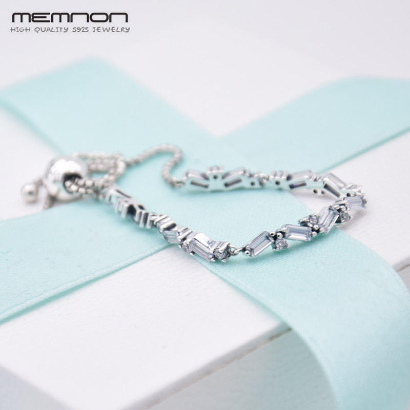 Memnon Winter Zilver 925 Sterling Zilveren Glacial Schoonheid Sliding Armbanden voor vrouwen fit zilveren bedels DIY aanpassing armband