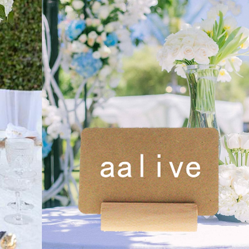 Natural Modern Wooden Sign Holders Venue Name Place Card Holders Log Table Numbers Display Stands Holders Wedding Decoration