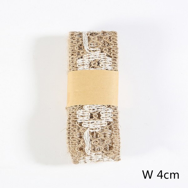 2m 3.5-5cm naturliga jutedelar tvinnad sladd hamprep pysseldekoration reptråd för packning / väskor / tag: 13