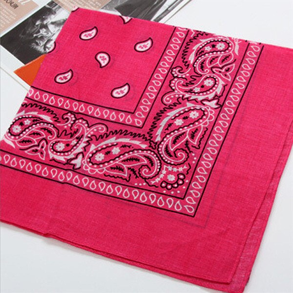 Unisex Hip Hop Black Bandana Headwear Hair Band Neck Scarf Wrist Wraps Square Scarves Print Handkerchief Square Bandana: A-6