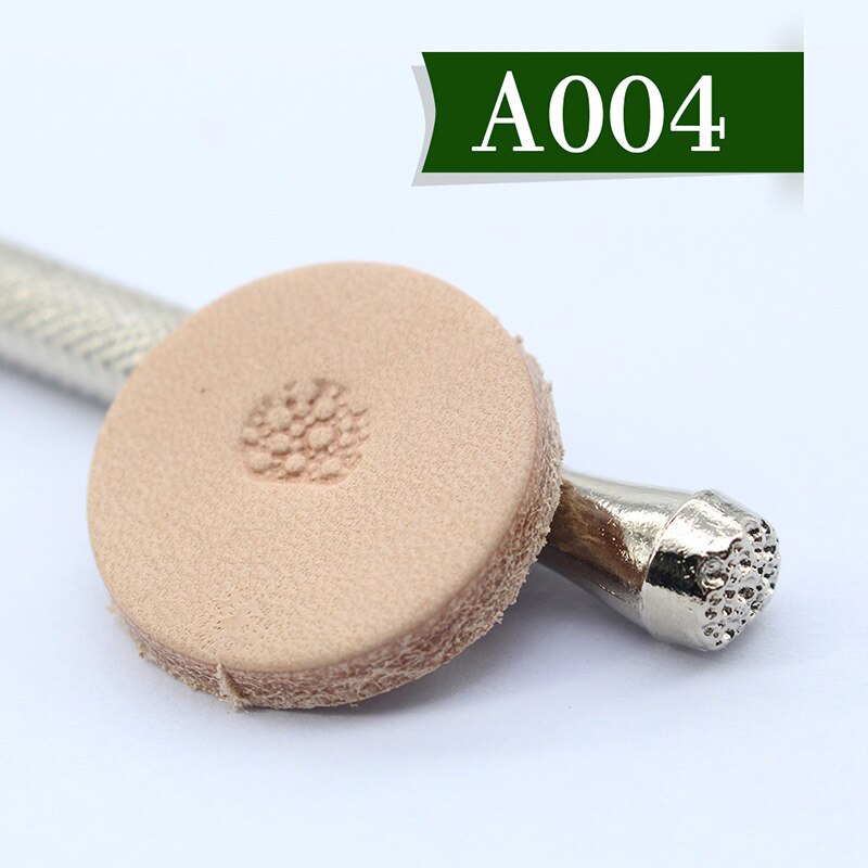 6 Pattern Leather Stamping Tool for Leather Carving Stamps DIY Leathercraft Making Printing Set Leather Craft Decoration Flower: A004 1pcs