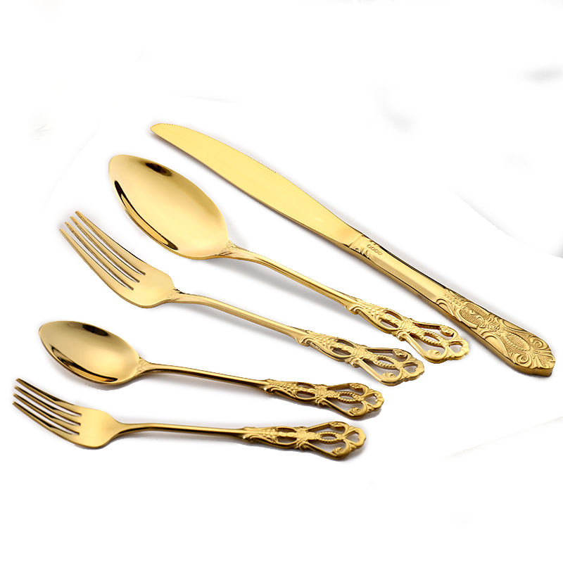 304 Roestvrij Staal Bestek Set Zwart Servies Set Bestek Set Servies Zilverwerk Set Westerse Voedsel Vork Mes