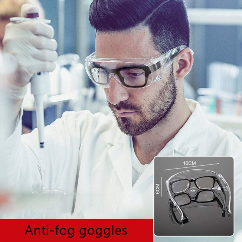Safety Goggles Safety Glasses Eye Protection Anti-Dust&Shock Goggles Transparent Eyepiece Chemical Gafas Proteccion Glasses