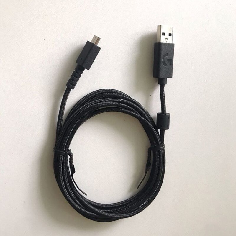 Kestävä punottu usb-hiiren kaapeli musta latausjohto logitech  g502 lightspeed -langattomille pelihiirille