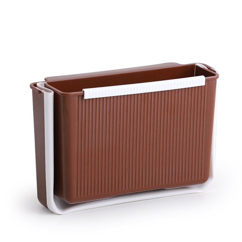 Kitchen Trash Can Foldable Hanging Waste Bin Portable Home Plastic Washable Reusable Cooking Garbage Dustbin Blue: Auburn