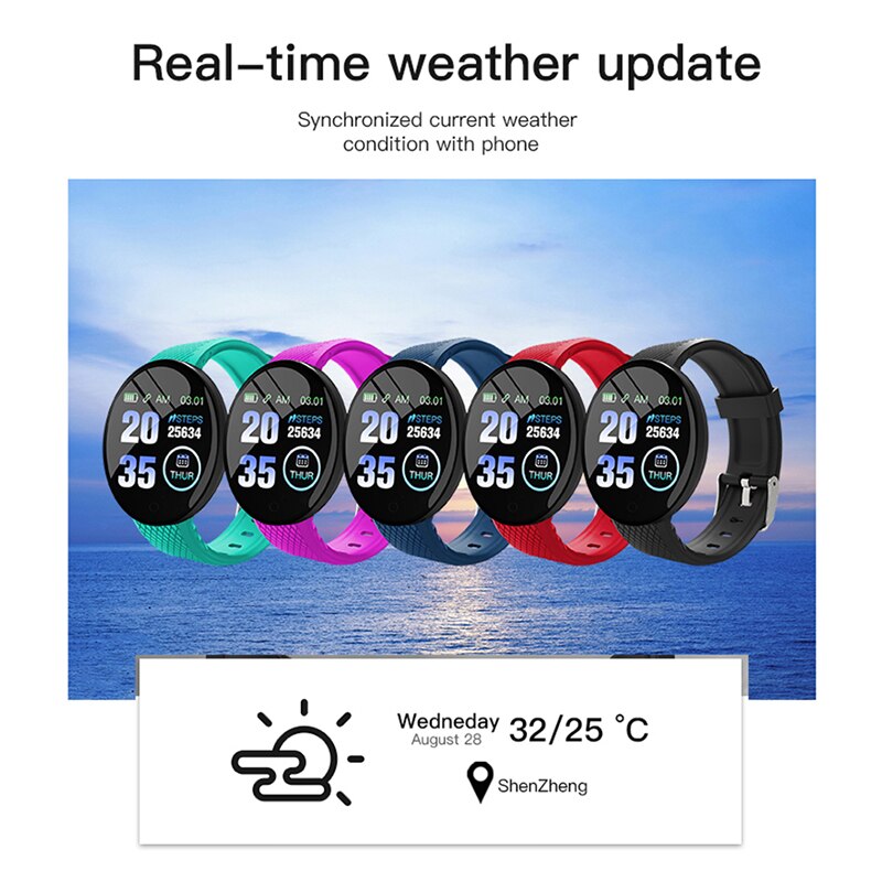 Montre connectée B28, moniteur de fréquence cardiaque, étanche, podomètre, pour Android A2