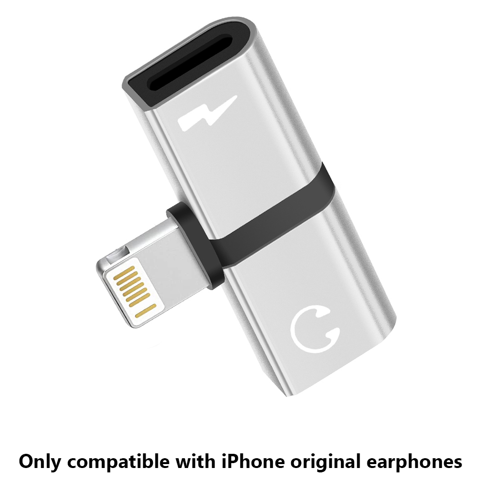 2 In 1 Splitter Adapter Headphone For iPhone 13 12 Pro X XS Adaptador Charging USB Adapter Audio Charger Dispenser Accessories: Type 1