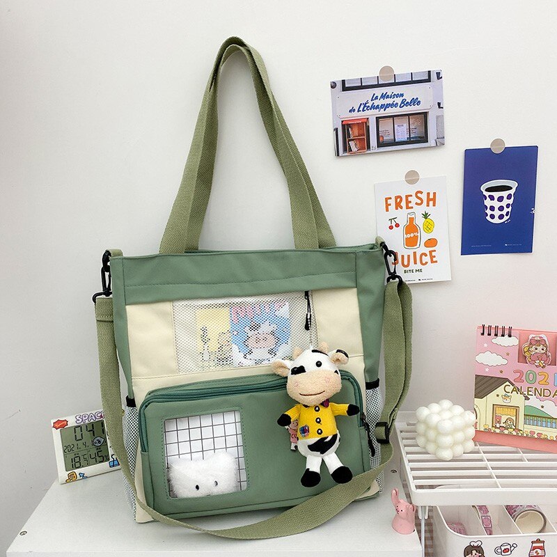 Mode Nylon Lady Crossbody Tas Leuke Meisje Messenger Schooltassen Kawaii Student Boek Tas