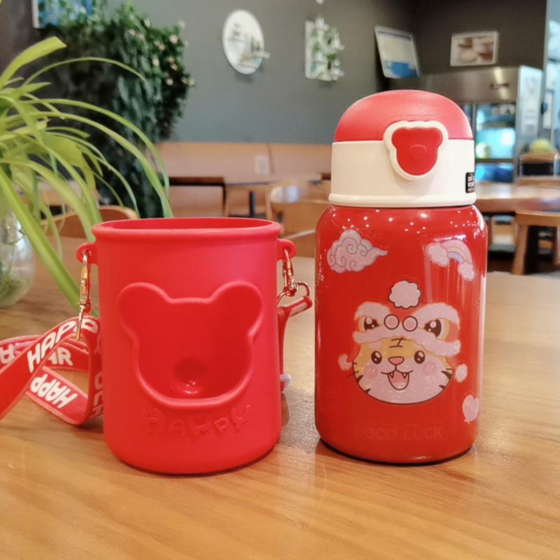 450ml Isolierte Tasse Mit Aufkleber Sicher Hygienisch Picknick Ich bin Freien freundlicher Studenten Sicherheit Sperren Doppel Schicht Vakuum Nette
