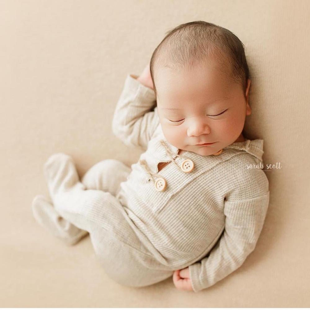 Tøj til nyfødte fotografering rekvisitter tøj til fødte baby fotoshoot tøj dreng romper kostume bebe foto tilbehør