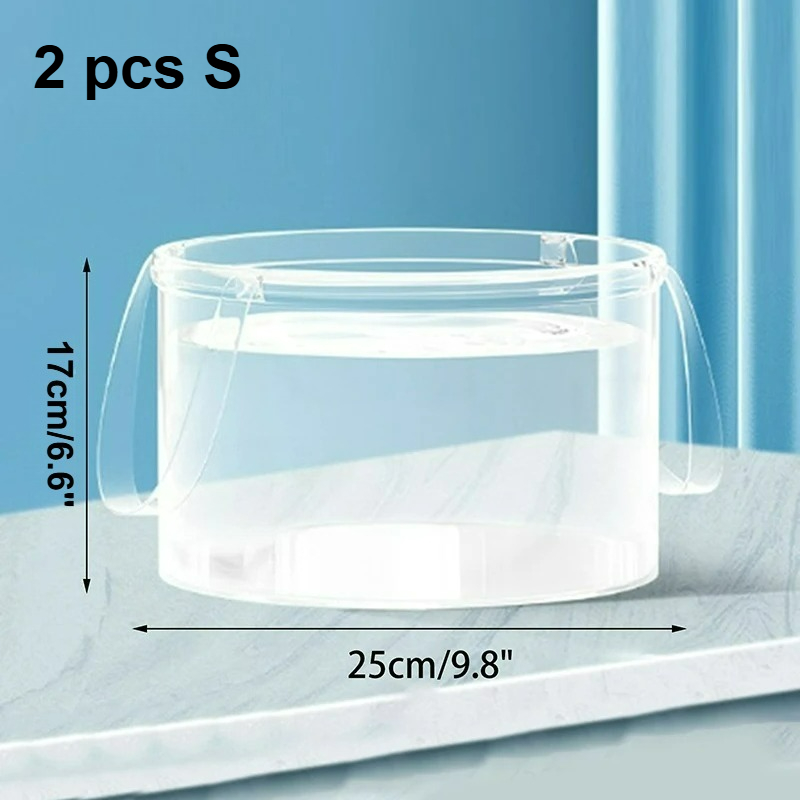 Foldable Clear Bucket Travel Water Basin Camping Fruit Basket, Food Storage Container for Outdoor, Camping Tools: Red