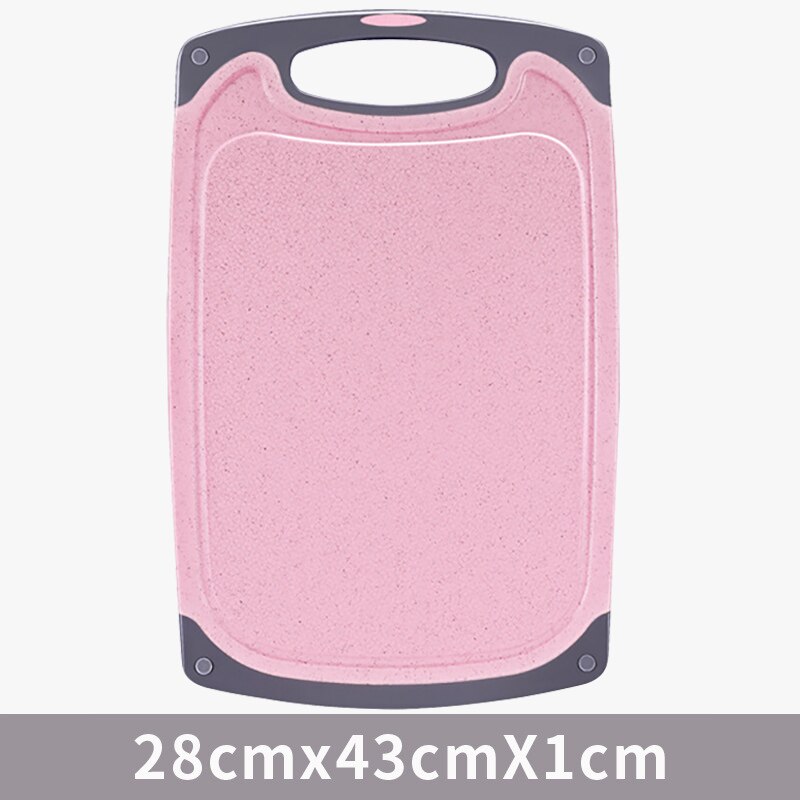 La planche à découper en plastique antidérapante bloque le tapis de Table accrochant le trou Ultra-mince Camping fruits légumes planche à découper outil de cuisine: L Pink