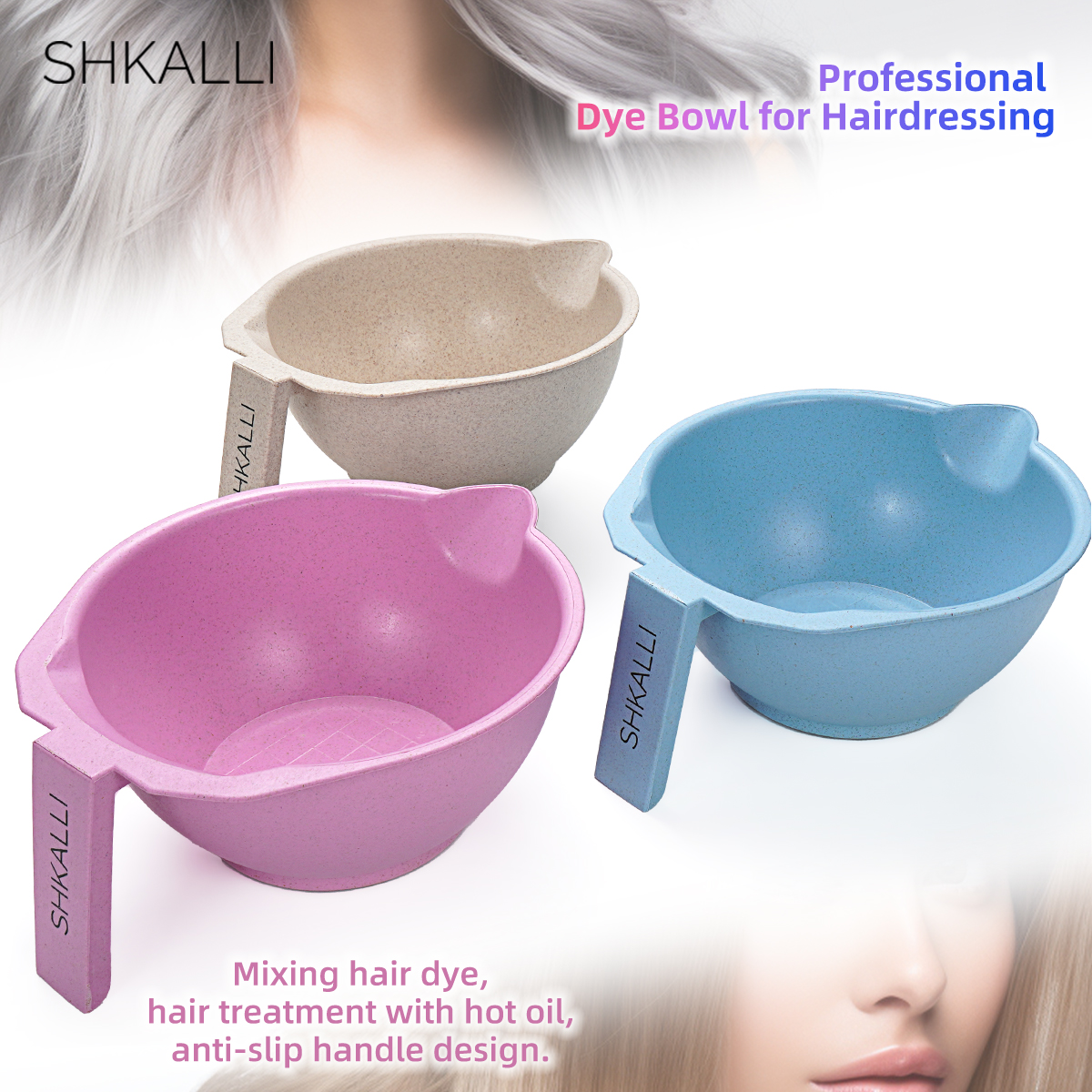Kit de coloration des cheveux Balayage avec ensemble de pinceaux, bol de embau, de coiffure et outils de coiffage idéaux pour les stylistes